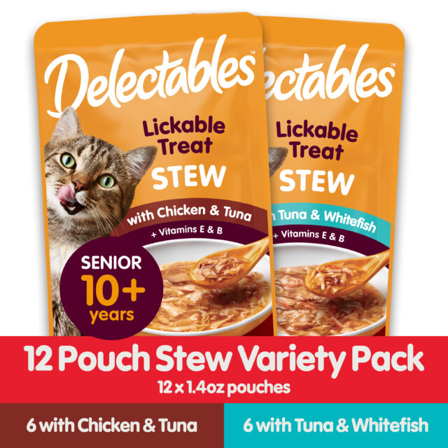 Delectables Stew Senior 10+ Lickable Cat Treats Variety Pack, 12 Count - Image 4