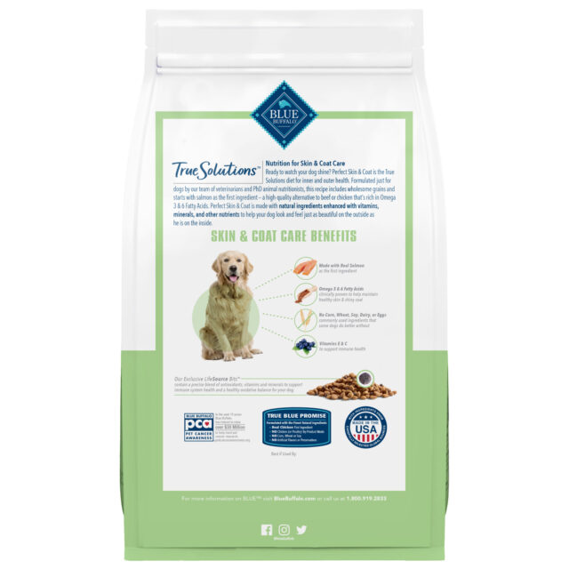 BLUE True Solutions Perfect Skin & Coat Adult Dog Dry Food, Salmon, 4-lb. - Image 7