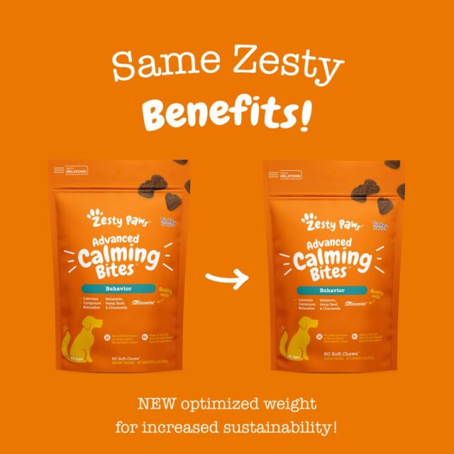 Zesty Paws Advanced Calming Bites for Dogs, Calming Behavior, Turkey Flavor, 60 Count Soft Chews - Image 3