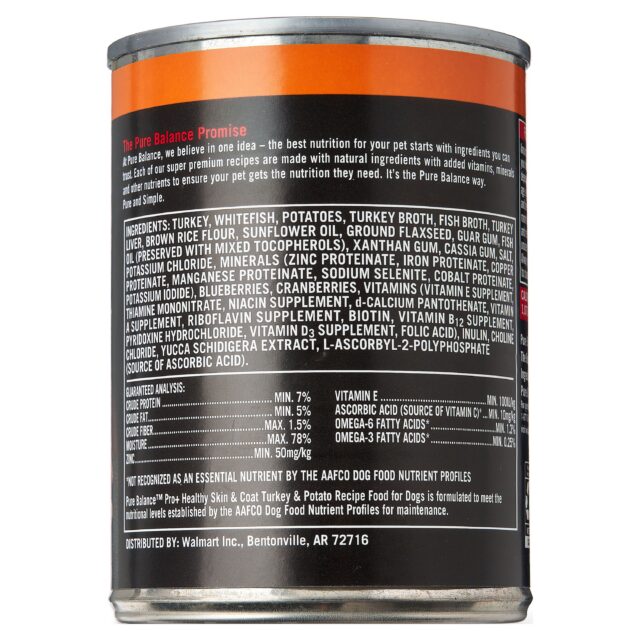Pure Balance Pro+ Turkey & Potato Recipe Wet Dog Food for Healthy Skin & Coat - Image 3