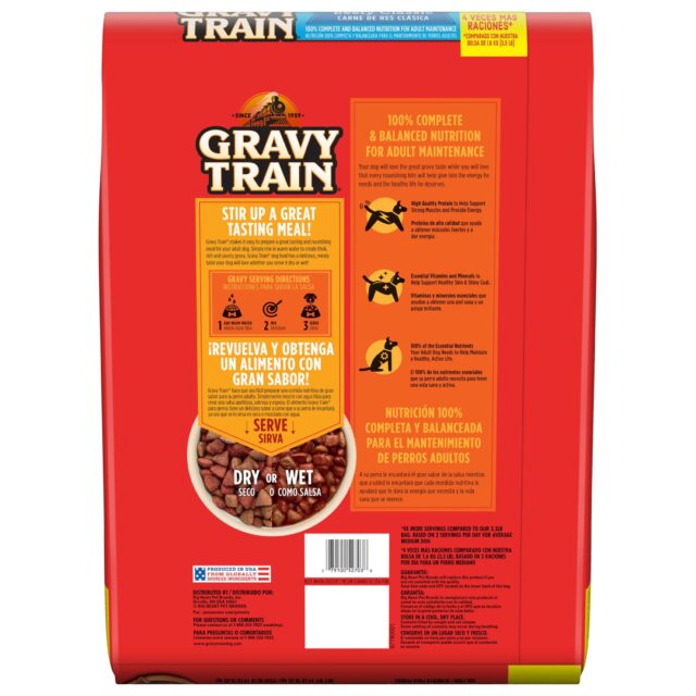 Gravy Train Beefy Classic Dry Dog Food, 14 Lb. Bag - Image 3