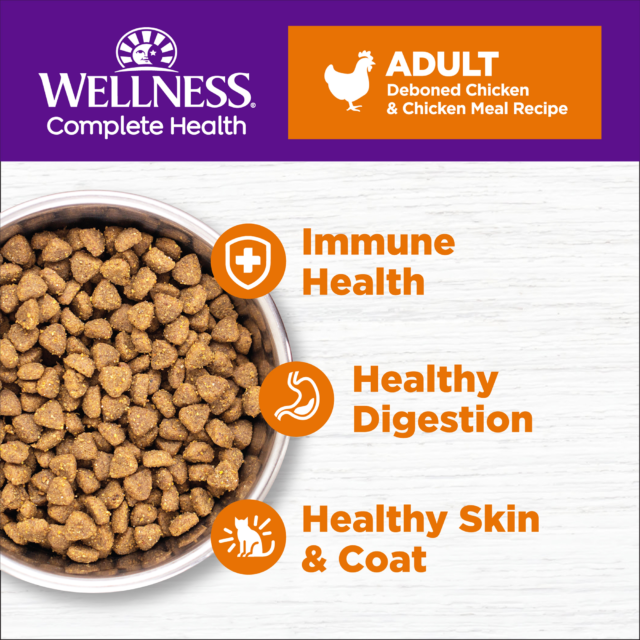 Wellness Complete Health Natural Grain Free Deboned Chicken & Chicken Meal Dry Cat Food - Image 5