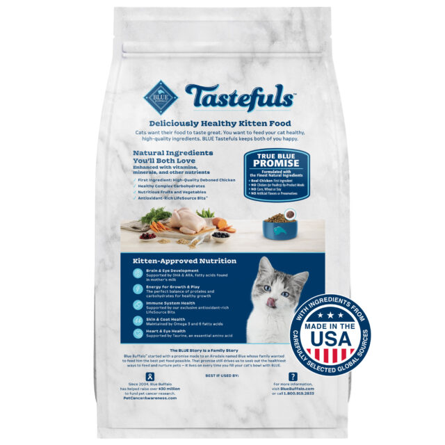 Blue Buffalo Tastefuls Dry Cat Food, Hairball Control, Chicken and Brown Rice, 5-lb. Bag - Image 6