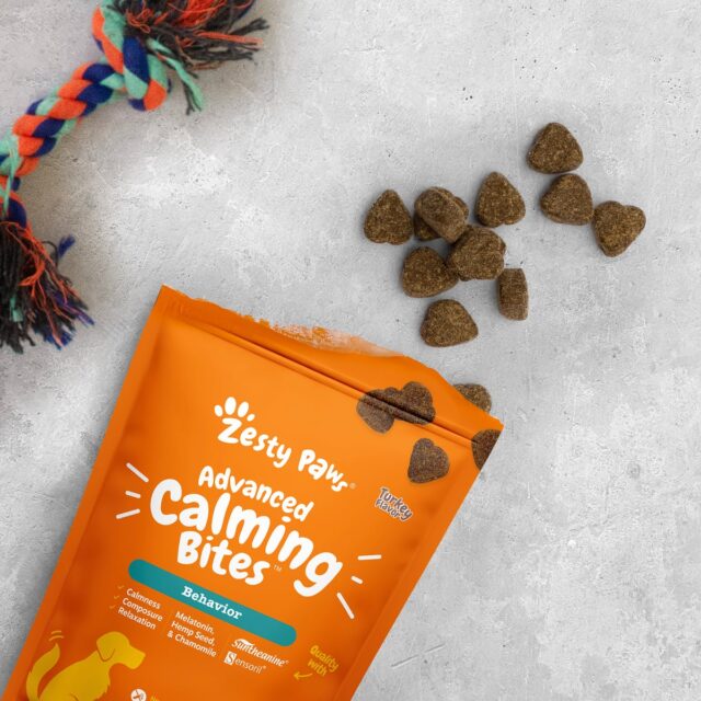 Zesty Paws Advanced Calming Bites for Dogs, Calming Behavior, Turkey Flavor, 60 Count Soft Chews - Image 5
