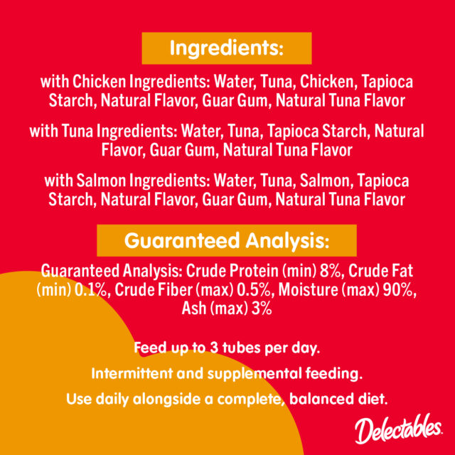 Hartz Delectables Squeeze Up Interactive Lickable Wet Cat Treat Variety Pack, 0.5oz Tube (72 Count)