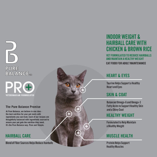 Pro+ Indoor Weight & Hairball Care Dry Cat Food, Chicken & Brown Rice, 7 lbs - Image 5