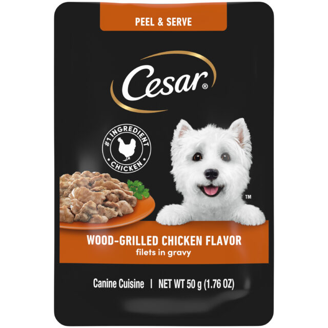 Cesar Pouch Filets In Gravy Wood-Grilled Chicken Wet Dog Food, 1.76 oz. Pouch, 1 ct - Image 6