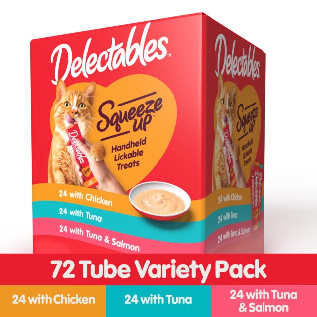 Hartz Delectables Squeeze Up Interactive Lickable Wet Cat Treat Variety Pack, 0.5oz Tube (72 Count) - Image 7