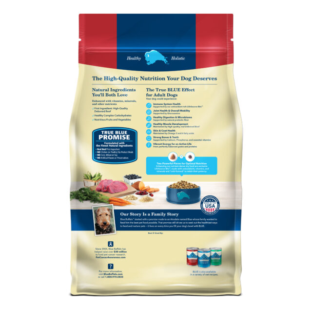 Blue Buffalo Life Protection Formula Natural Dry Dog Food, Beef & Brown Rice, 5-lb. Bag - Image 8