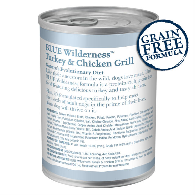 Blue Buffalo Wilderness Adult Wet Dog Food, Turkey & Chicken Grill, 12.5-oz. Can - Image 9