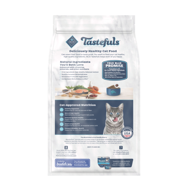 Blue Buffalo Tastefuls Adult Dry Cat Food for Indoor Cats, Salmon Recipe - Image 6