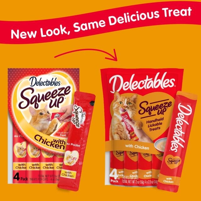 Hartz Delectables Squeeze Up Interactive Lickable Wet Cat Treats for Adult & Senior Cats, Chicken, 0.5 Oz - 4 Count (Pack of 8) - Packaging May Vary - Image 3