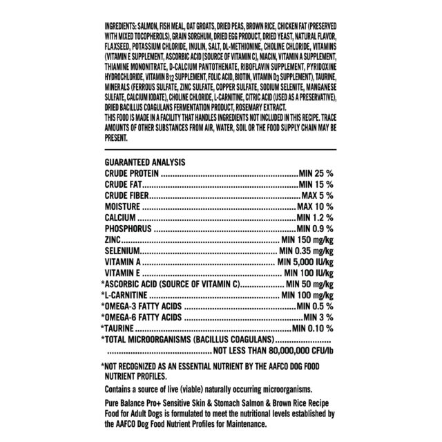 Pure Balance Pro+ Sensitive Skin & Stomach Dog Food, Salmon & Rice Recipe, 8 lb Bag - Image 8