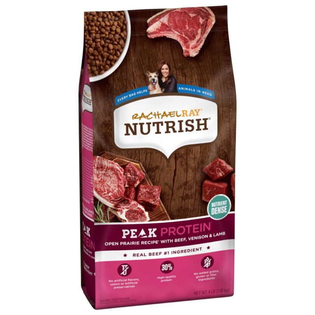 Rachael Ray Nutrish Peak Protein Open Prairie Recipe, Beef, Venison & Lamb Dry Dog Food, 4 lb. Bag - Image 7