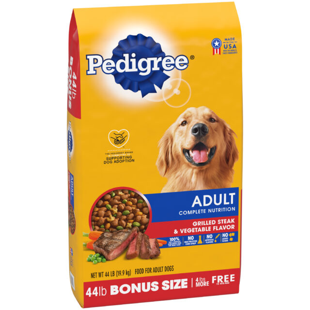 Pedigree Complete Nutrition Grilled Steak & Vegetable Dry Dog Food For Adult Dog, 44 Lb Bag - Image 6