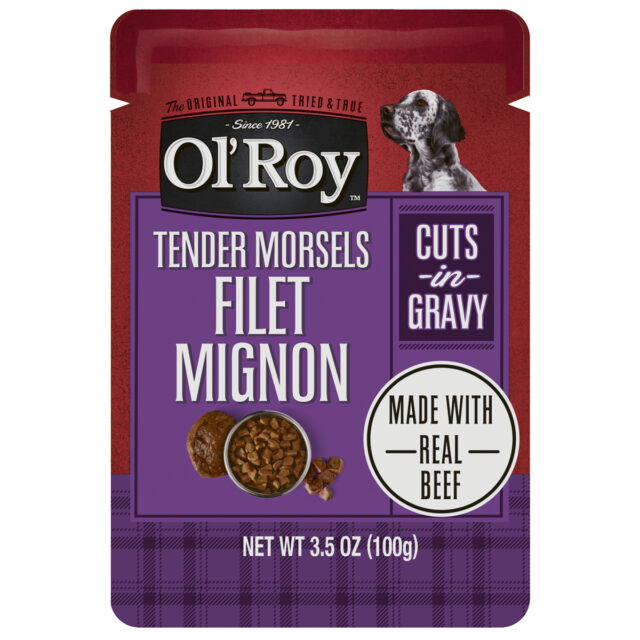 (12 pack) Ol' Roy Tender Morsels Filet Mignon Flavor Cuts in Gravy Wet Dog Food, 3.5 oz Pouch - Image 8