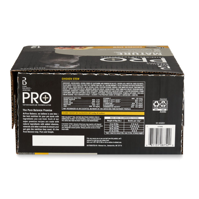 Pure Balance Pro+ Chicken Stew Wet Dog Food for Mature Pets, Grain Free, 3.5 oz Cups (12 Pack) - Image 3