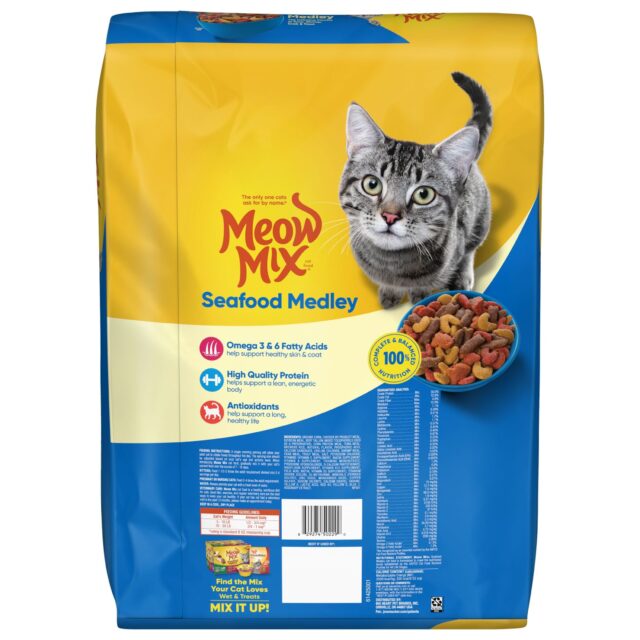 Meow Mix Seafood Medley Dry Cat Food, 14.2 Pound Bag - Image 3