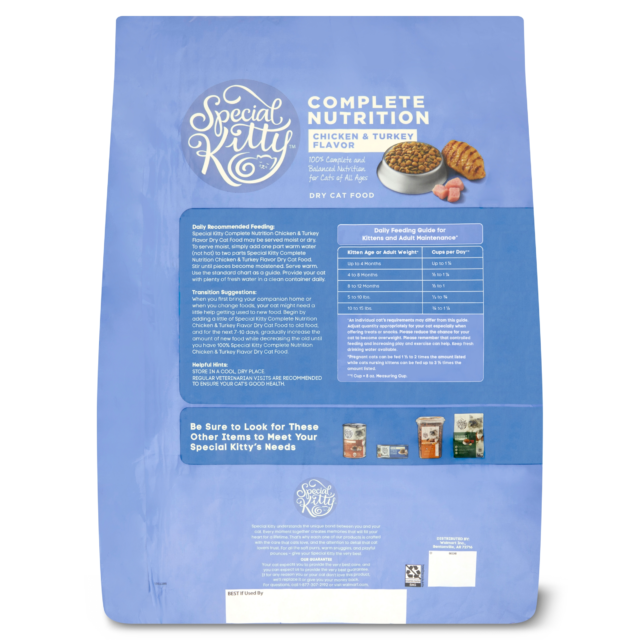 Special Kitty Complete Nutrition Chicken & Turkey Flavor Dry Cat Food, 16 lb Bag - Image 3