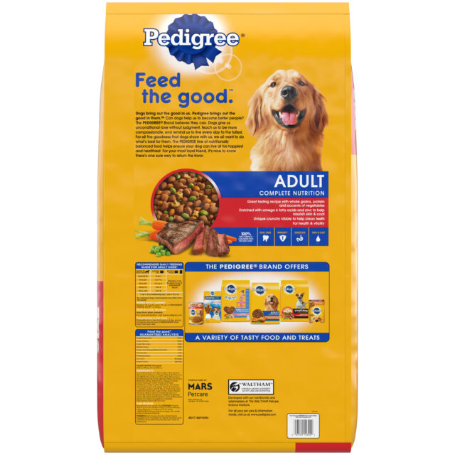 Pedigree Complete Nutrition Grilled Steak & Vegetable Dry Dog Food For Adult Dog, 44 Lb Bag - Image 8