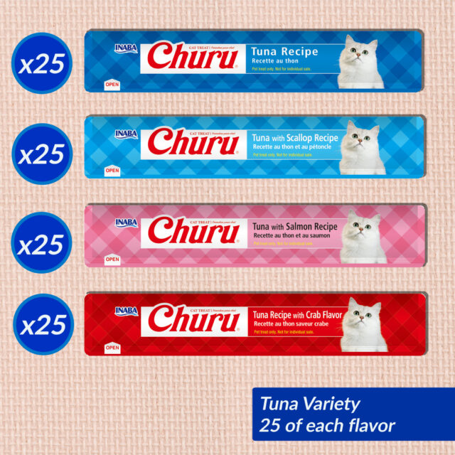 INABA Churu Cat Treats, Lickable, Squeezable Creamy Purée with Vitamin E, 0.5 Ounces per Tube, 100 Tubes Total, Tuna Variety - Image 5