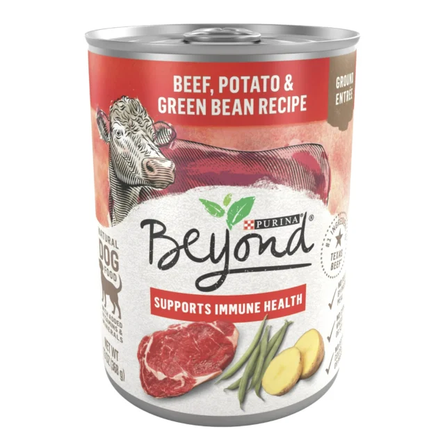 Purina Beyond Immune Health Wet Dog Food Natural Real Beef, Potato & Green Bean, 13 oz Can (12 Pack)