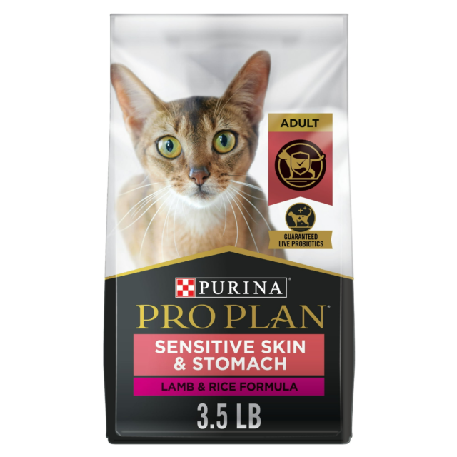 Purina Pro Plan Sensitive Skin & Stomach, Dry Cat Food, Lamb & Rice