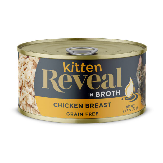 Reveal Natural Wet Kitten Food, Chicken Breast in Broth, 12 x 2.47oz Cans
