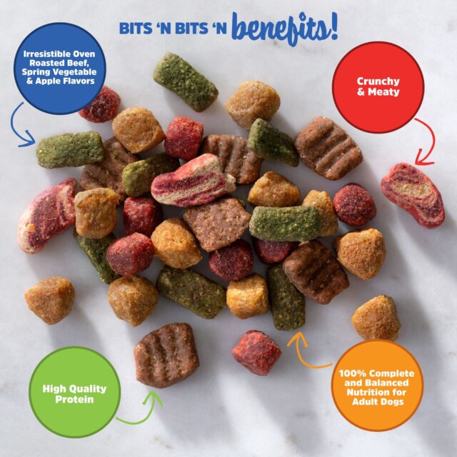 Kibbles ‘n Bits Bistro Mini Bits, Oven Roasted Beef, Veggies & Apple Dry Dog Food, 3.5 lb. Bag - Image 5