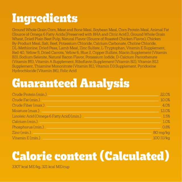 Pedigree Adult Dry Dog Food, Roasted Chicken And Vegetable Flavor With Bacon Flavored Bites, 18 Lb Bag - Image 4