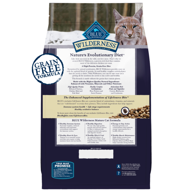 Blue Buffalo Wilderness Natural Mature Dry Cat Food, High-Protein, Chicken - Image 6