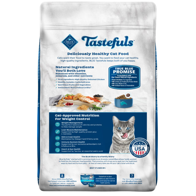 Blue Buffalo Tastefuls Natural Dry Cat Food, Weight Control, 15-lb. Bag - Image 5
