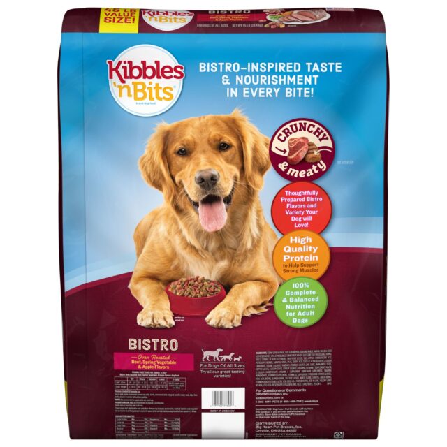 Kibbles ‘n Bits Bistro Mini Bits, Oven Roasted Beef, Veggies & Apple Dry Dog Food, 3.5 lb. Bag - Image 4