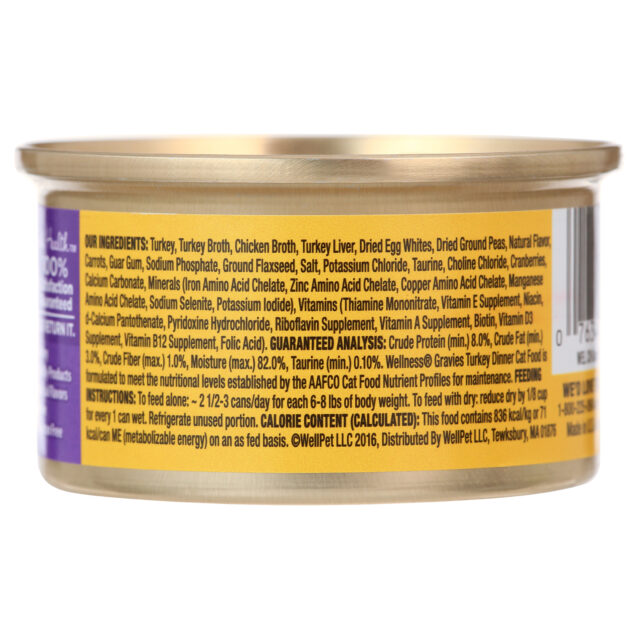 Wellness Complete Health Gravies Grain Free Canned Cat Food, Turkey Dinner, 3 Ounces (Pack of 12) - Image 3