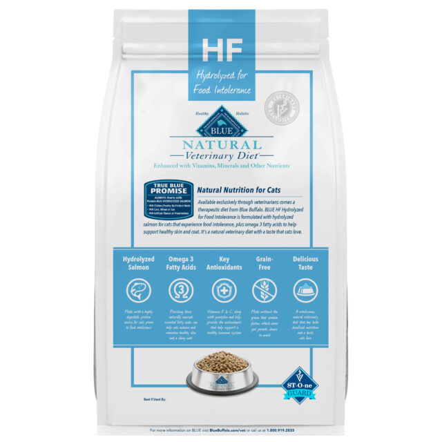 Blue Buffalo Natural Veterinary Diet HF Hydrolyzed Food Intolerance Dry Cat Food, Salmon - Image 10