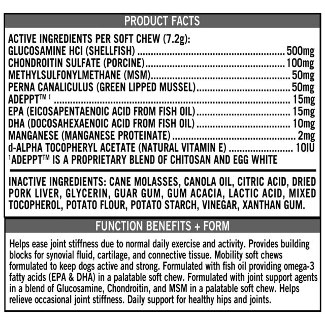 Pure Balance Pro+ Veterinarian Formulated Flex Care for Dogs, Glucosamine Chondroitin Hip & Joint Care, Dog, Pork Liver Flavor, 30 Count Soft Chews - Image 3