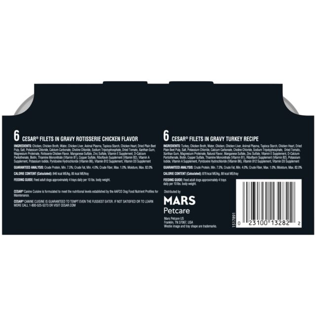 Cesar Filets In Gravy Poultry Lovers Variety Pack Wet Dog Food Adult, 3.5 Oz. Pack Of 12 - Image 9