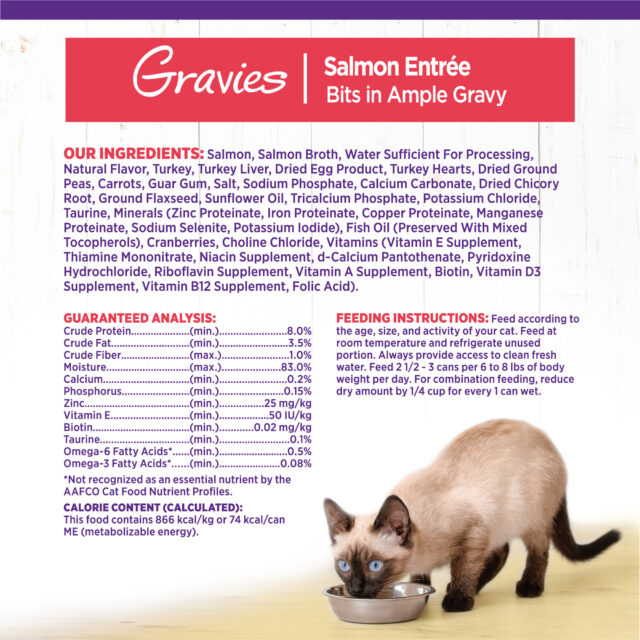 Wellness Complete Health Gravies Grain Free Canned Cat Food, Salmon Entree, 3 Ounces (Pack of 12) - Image 3