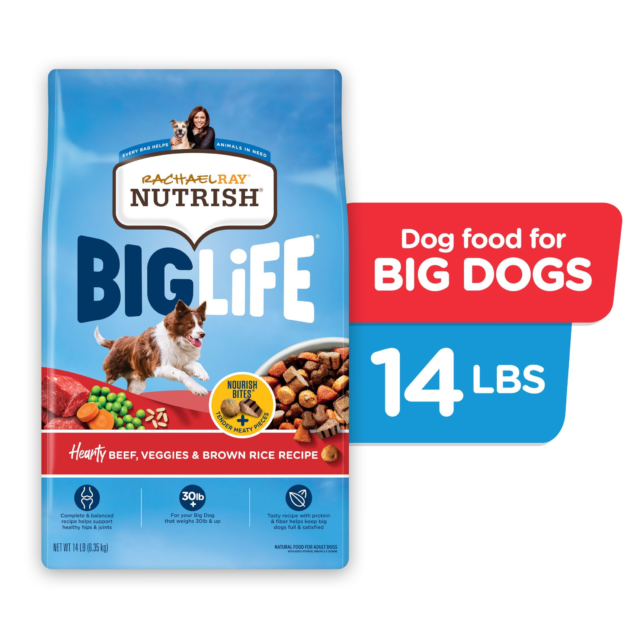 Rachael Ray Nutrish Big Life Hearty Beef, Veggies & Brown Rice Recipe Dry Dog Food, 14 lb. Bag - Image 6