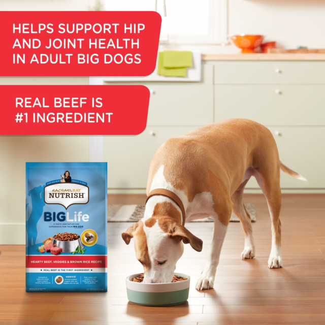 Rachael Ray Nutrish Big Life Hearty Beef, Veggies & Brown Rice Recipe Dry Dog Food, 14 lb. Bag - Image 4