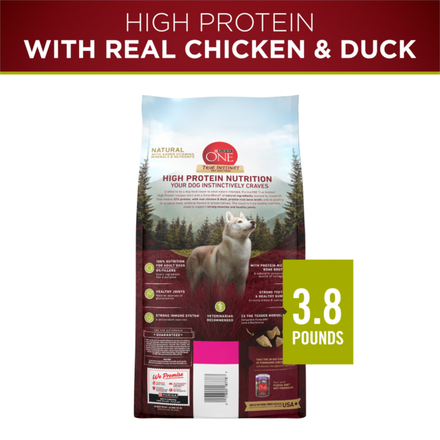Purina ONE True Instinct Dry Dog Food, High Protein with Real Chicken & Duck, 3.8 lb Bag - Image 6