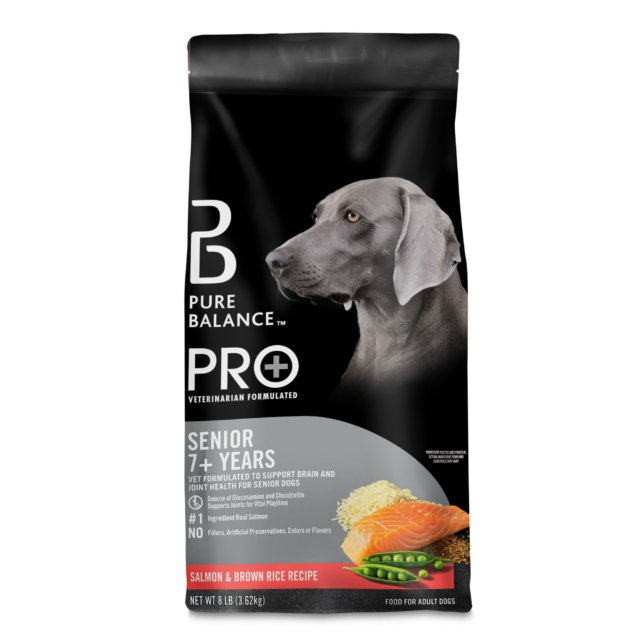Pure Balance Pro+ Senior Salmon & Brown Rice Recipe Dry Dog Food, 8 lbs