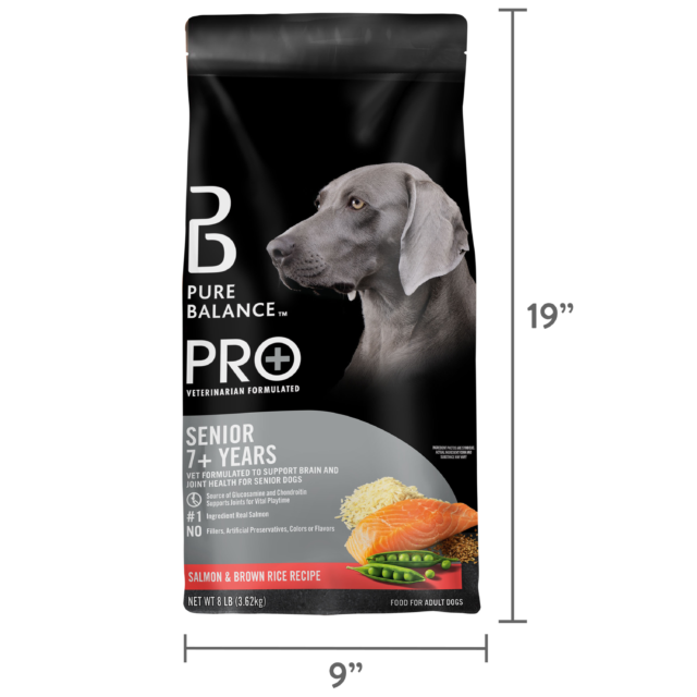 Pure Balance Pro+ Senior Salmon & Brown Rice Recipe Dry Dog Food, 8 lbs - Image 3