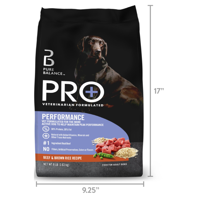 Pure Balance Pro+ Performance Beef & Brown Rice Recipe Dry Dog Food, 8 lbs - Image 3