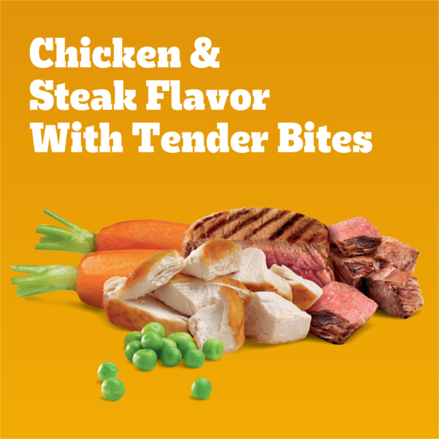 Pedigree With Tender Bites Complete Nutrition Adult Dry Dog Food Chicken & Steak Flavor Dog Kibble, 30 Lb Bag - Image 5