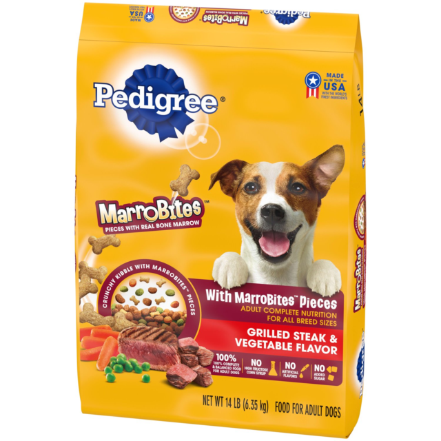 Pedigree Marrobones Grilled Steak And Vegetable Dry Dog Food, 14 Lb Bag - Image 5