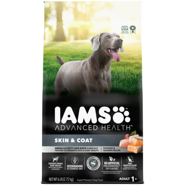 Iams Advanced Health Skin & Coat Chicken And Salmon Recipe Adult Dry Dog Food, 6 Lb Bag