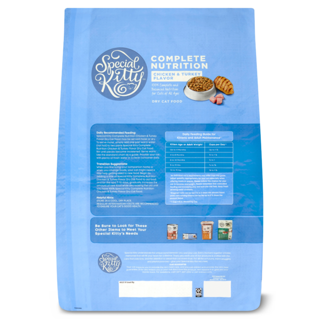 Special Kitty Complete Nutrition Chicken & Turkey Flavor Dry Cat Food, 35 lb Bag - Image 3