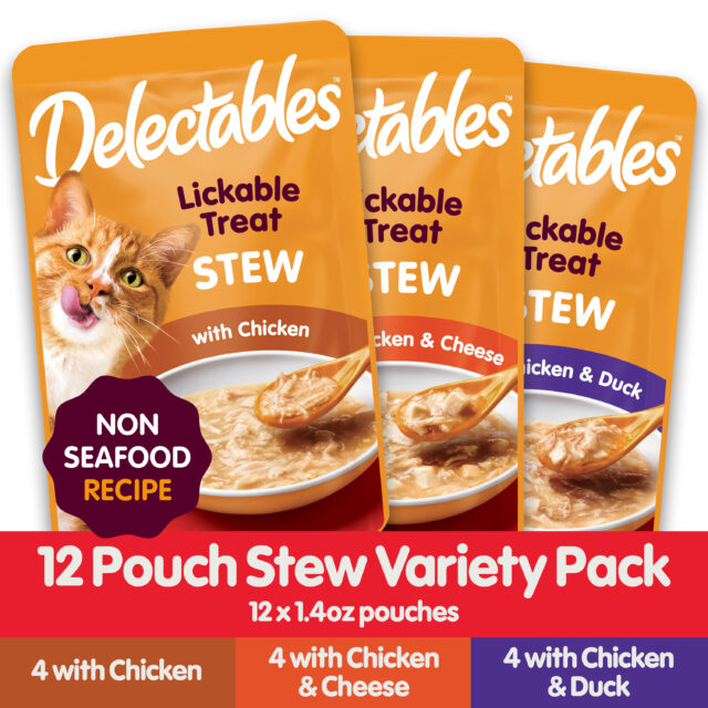 Hartz Delectables Stew Non-Seafood Lickable Wet Cat Treats Variety Pack, 12 Count - Image 7
