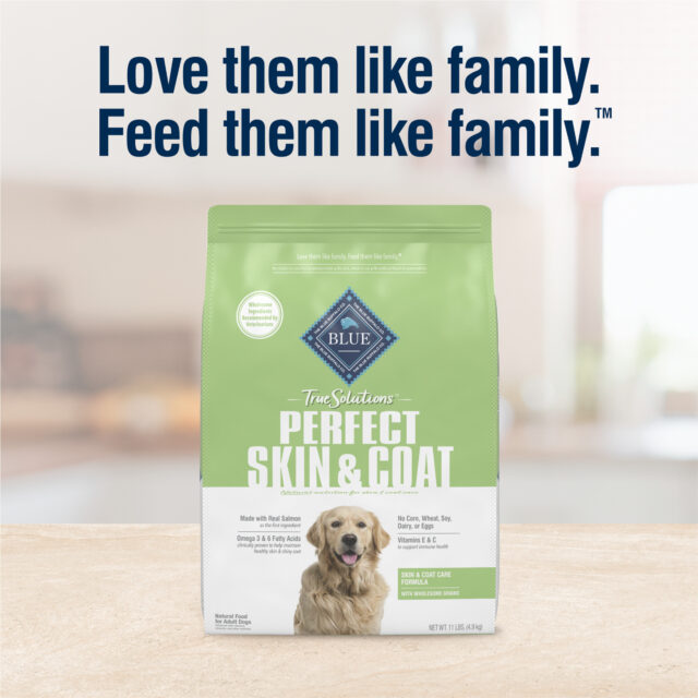 BLUE True Solutions Perfect Skin & Coat Adult Dog Dry Food, Salmon, 4-lb. - Image 2
